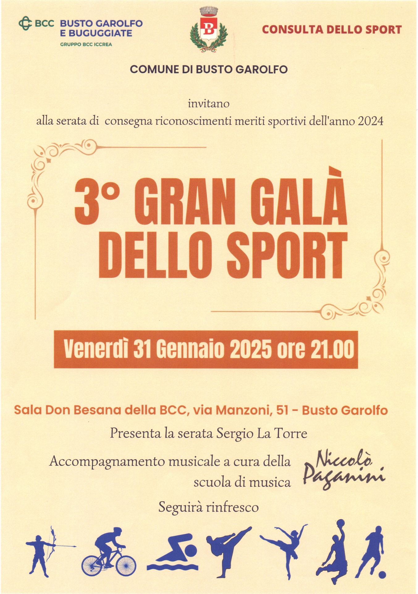 Descrizione dell'evento con immagini di sport