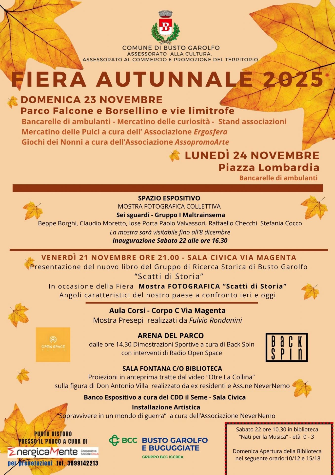 foglie e testi programma