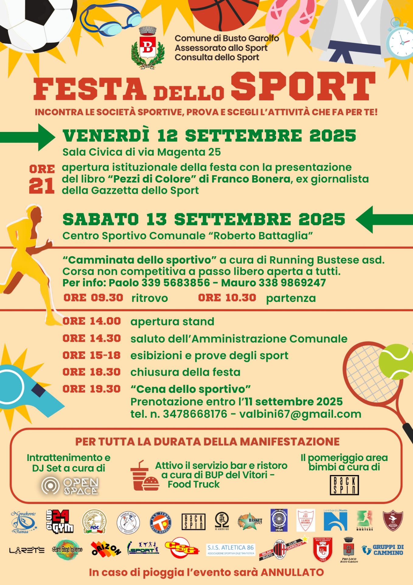 Testo e loghi delle asd
