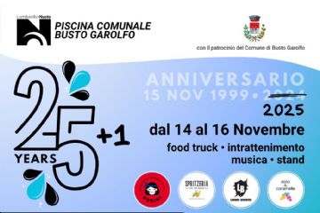 logo e foto dei campioni di nuoto e descrizione attività