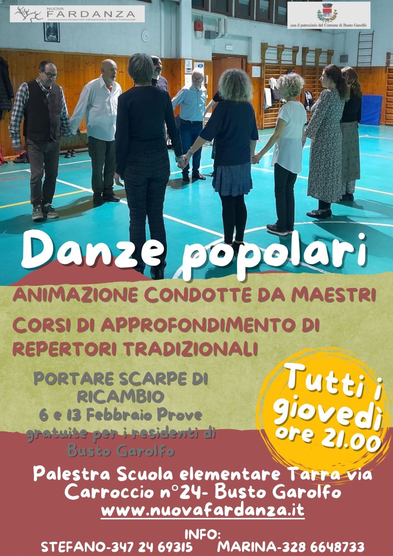 Descrizione dell'Attività in palestra con persone in cerchio