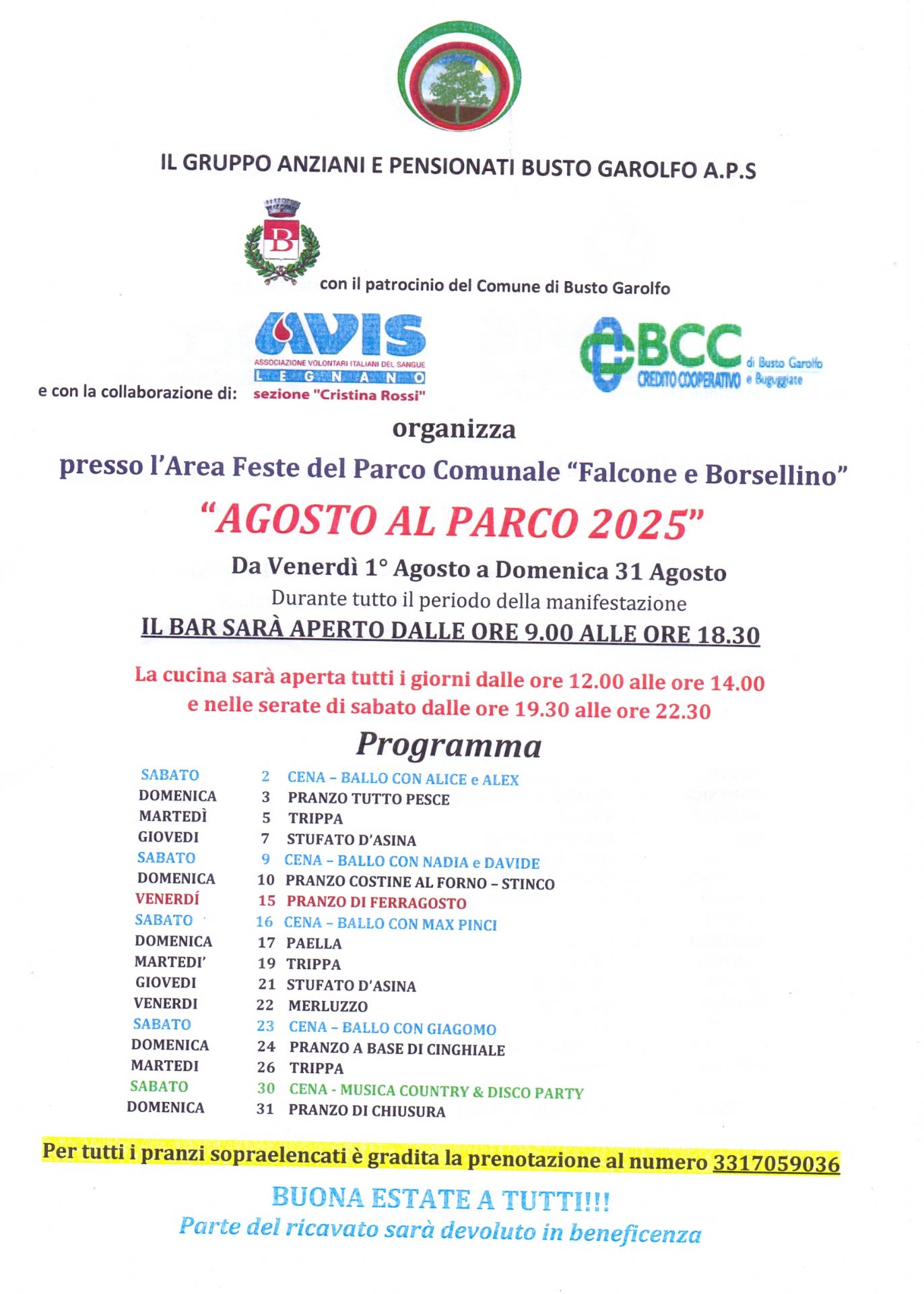 Loghi dei soggetti coinvolti e programma della manifestazione