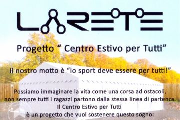 Campo con tenda e descrizione attività